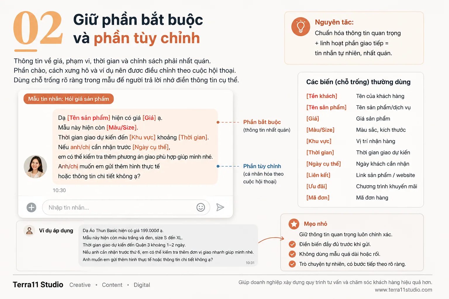 Giữ phần bắt buộc và phần tùy chỉnh